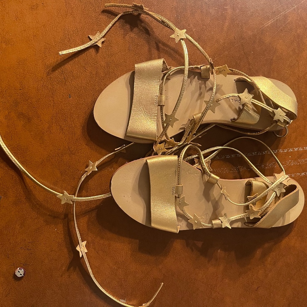 NEVER WORN: Loeffler Randall Starla Gold Wrap Sandal